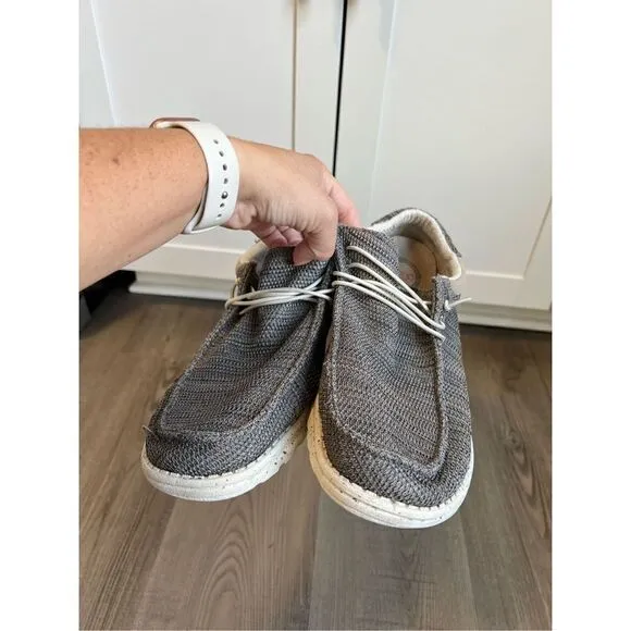 Hey Dude Men's 13 Patrick Sox Slip On Shoes Dusty Olive Green Grey Comfort
