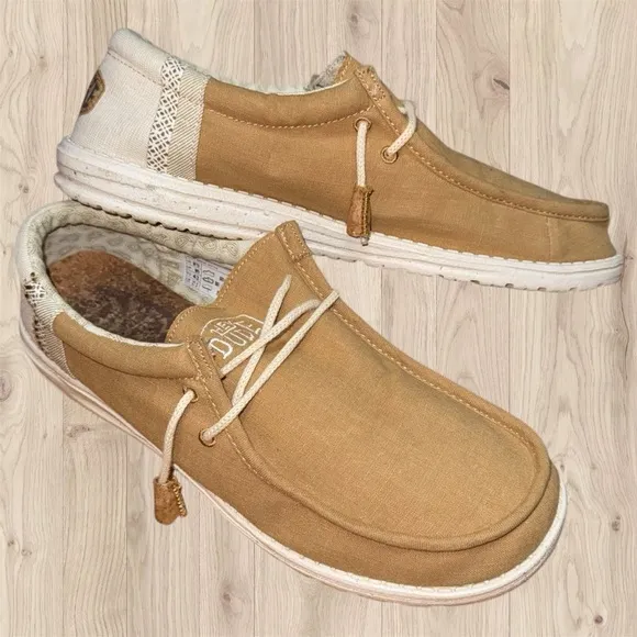 Hey Dude Men's Sz 10 Wally Break Stitch Ocra Shoes 40015-76F Slip On Western