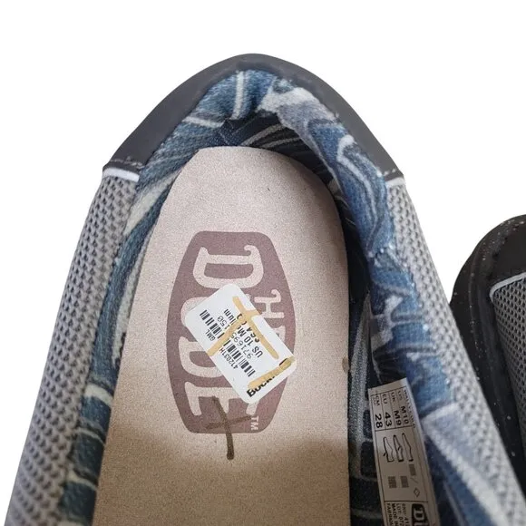 Hey Dude Men's Wally Cold Shoe Gray Comfort Slip On Casual Shoes Size 10