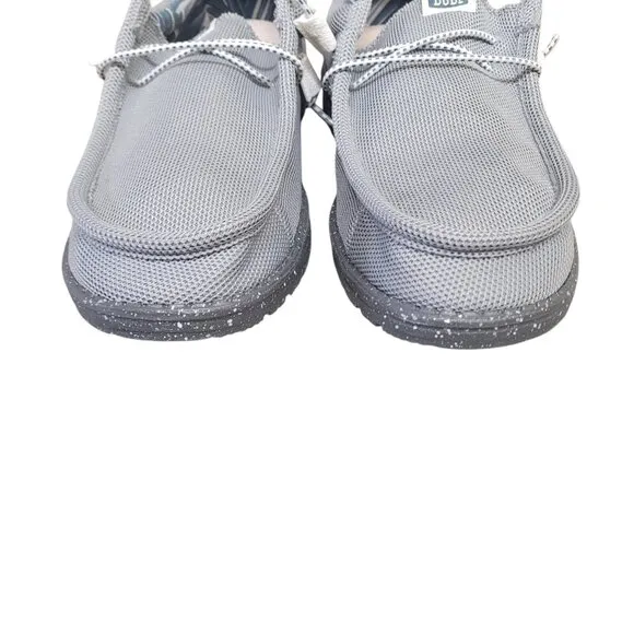 Hey Dude Men's Wally Cold Shoe Gray Comfort Slip On Casual Shoes Size 10