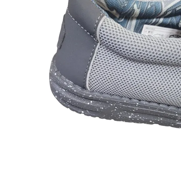 Hey Dude Men's Wally Cold Shoe Gray Comfort Slip On Casual Shoes Size 10