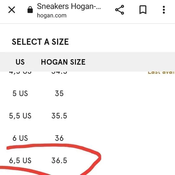 Hogan sneakers size 36 1/2 (us 6.5)