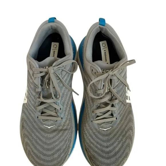 Hoka Gaviota 5 Mens Blue Gray Running Athletic Shoes Sneaker Sz  11.5 D