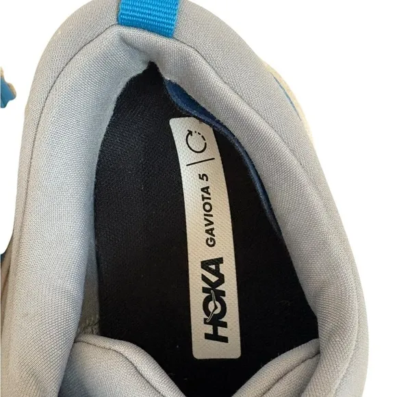 Hoka Gaviota 5 Mens Blue Gray Running Athletic Shoes Sneaker Sz  11.5 D