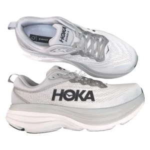 HOKA ONE Bondi 8 Sharkskin Harbor Mist Grey Run Walk Comfort Sneaker Men 11.5D