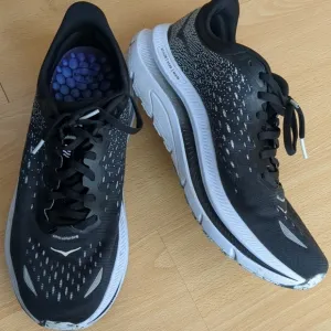 Hoka One One Kawana Black White Womens Size 9.5 Dr Scholl's Insoles
