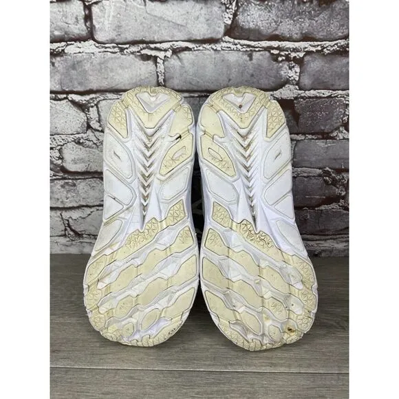 Hoka One One Clifton 8 1119394 BDBBW White Yellow Running Sneakers Sz 8B US/40EU