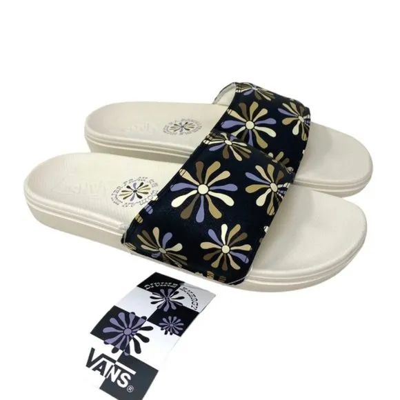 🔥HOT SALE🔥VANS La Costa Slide Beige Floral Sandals Men’s Size VN0A5HFEBBG