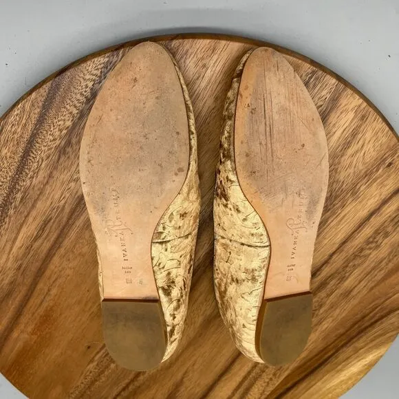 Ivanka Trump Kenni 2 Loafer Flat Gold Womens Size 8 M Comfort Slip On