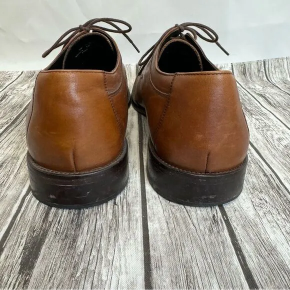 J. Murphy Men's Novick Cap Toe Lace Up Leather Oxford Shoes Cognac Brown 14 14M
