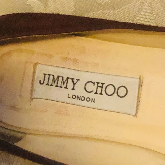 JIMMY CHOO London suede leather  Flat shoes maroon( size 6)