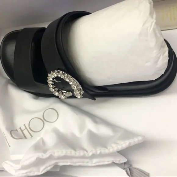 Jimmy Choo Marga Flat - Left Shoe Only - 35.5 EUR - Black - New In Box.