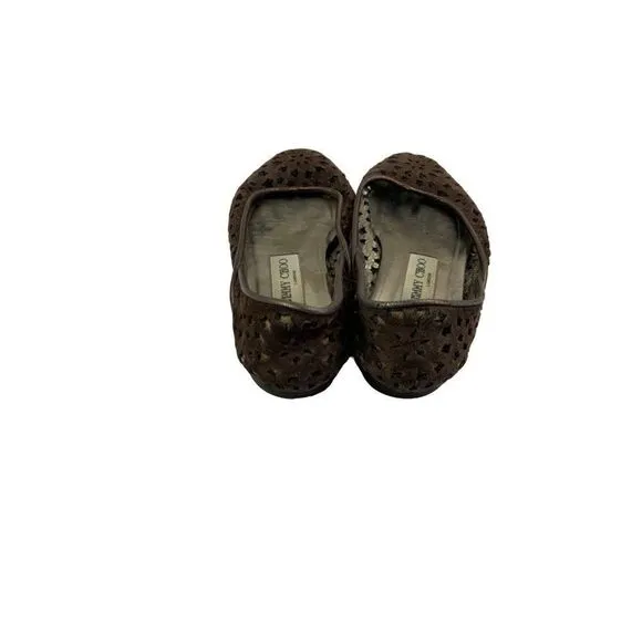 Jimmy Choo Brown Flat Shoes. Sz 36.5