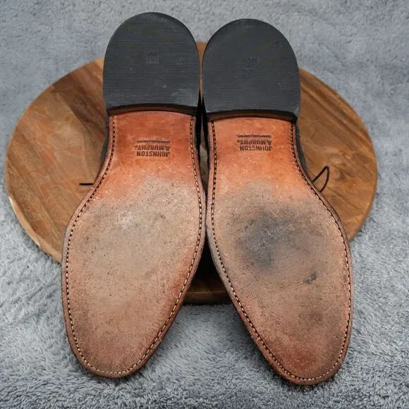 Johnston &amp; Murphy Black Men's Brogued Oxford Trampoline Comfort Sole Size 14 D/B
