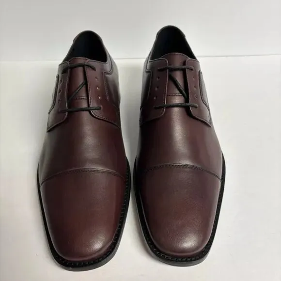 Johnston &amp; Murphy Men’s Novick Burgundy Cap Toe Oxford, Size 9 M