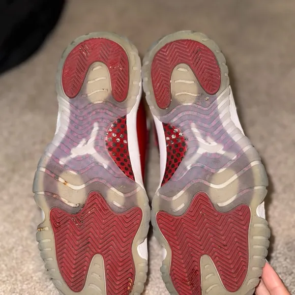 Jordan 11’s Red and White Sneakers