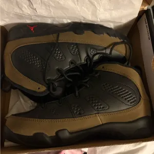 Jordan Black and Olive Sneakers with Sleek Design