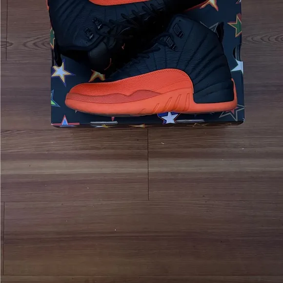 Jordan Black and Orange sneakers