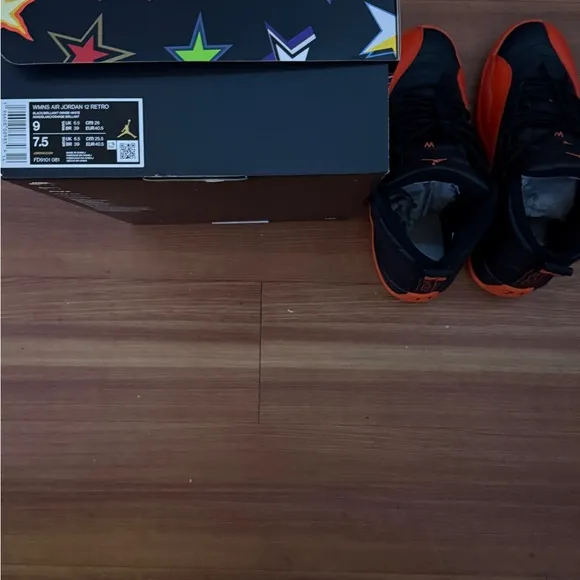Jordan Black and Orange sneakers