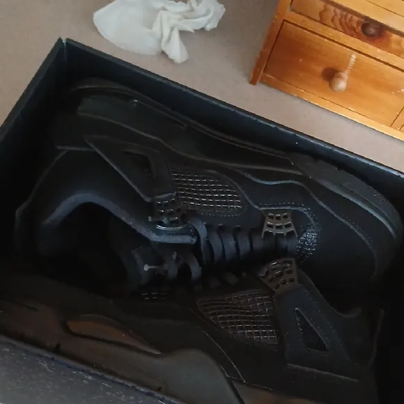 Jordan Black High-Top Sneakers with Mesh and Leather