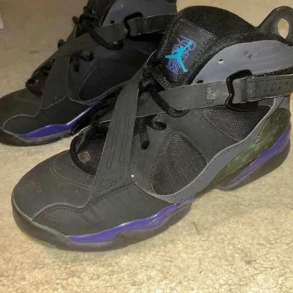 Jordan Black Sneakers with Cross-Strap Design