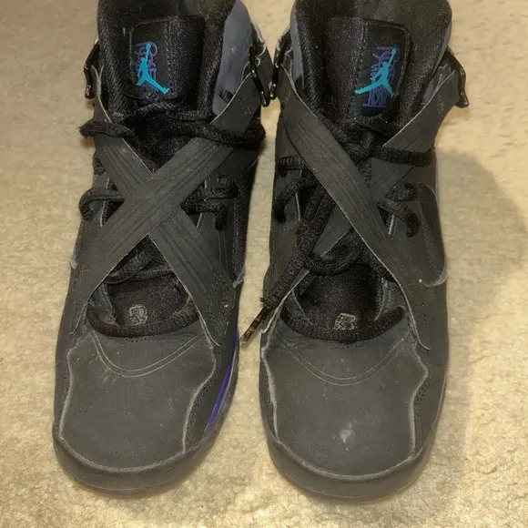 Jordan Black Sneakers with Cross-Strap Design