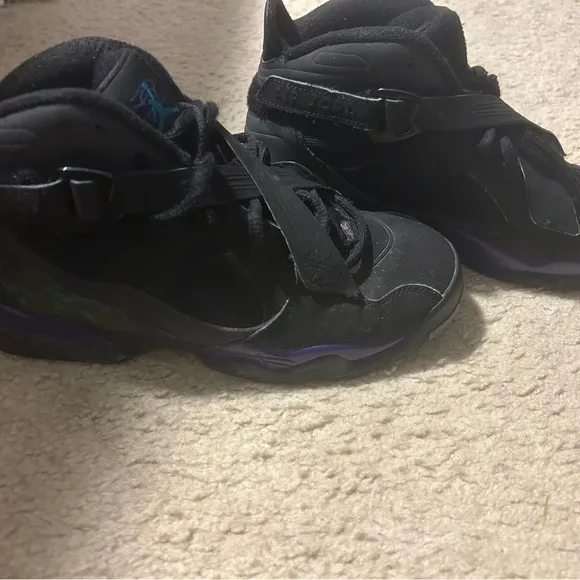 Jordan Black Sneakers with Cross-Strap Design