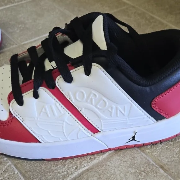 Jordan Kids' Red and White Sneakers