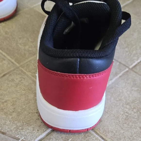 Jordan Kids' Red and White Sneakers