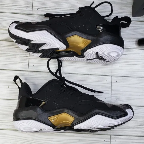 Jordan One Take 4 &quot;Black/Metallic Gold/White&quot; Boys' Basketball Shoes size 4.5