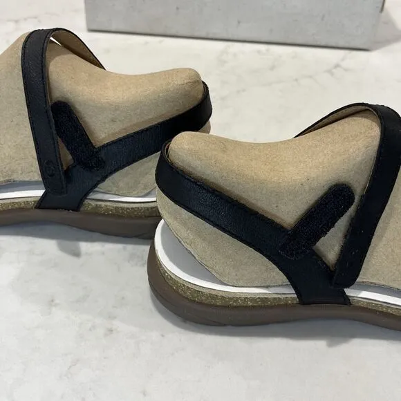 Josef Seibel NEW Sandals Riley Strappy Comfort Shoes Silver Black Cork EU 42 11