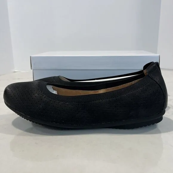 Josef Seibel Pippa Black Suede Comfort Ballet Flats Shoes EU 37 US 6 - 6.5 NWB