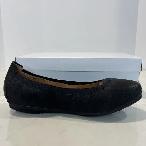 Josef Seibel Pippa Black Suede Comfort Ballet Flats Shoes EU 37 US 6 - 6.5 NWB
