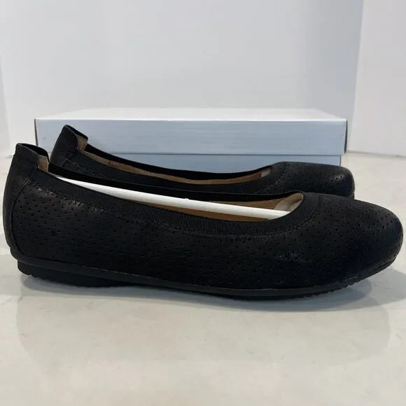 Josef Seibel Pippa Black Suede Comfort Ballet Flats Shoes EU 37 US 6 - 6.5 NWB