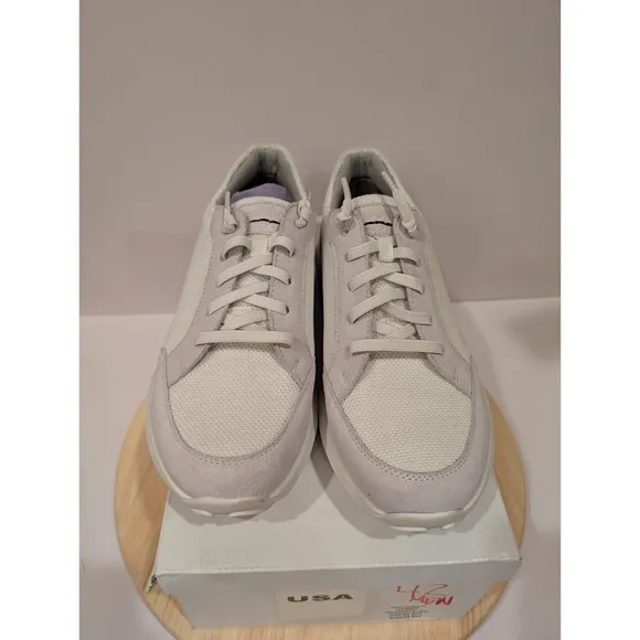 Josef Seibel White Suede Lace Up Cameron Comfort Sneakers Shoes MensUS 8.5 EU 42