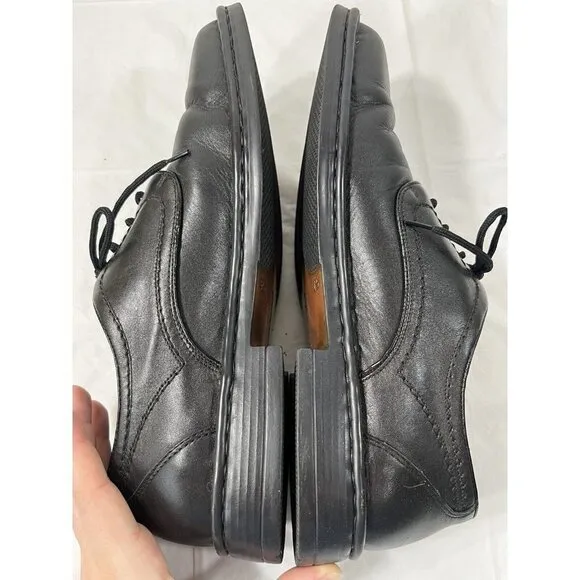 Joseph Seibel Men Black Leather Lace Up Oxford Comfort Shoes Size EU 45 size 12
