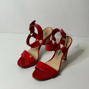 Karl Lagerfeld Paris Shoes Womens Size 6 Red Leather Kyra Stiletto Open Toe
