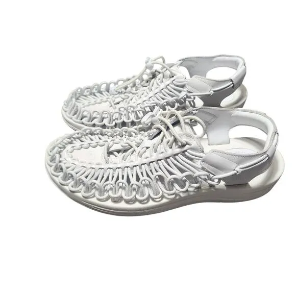 Keen Bungee Cord Eco Friendly Sneaker Sandals White Antimicrobial Contour Arch 8