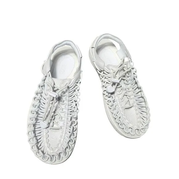 Keen Bungee Cord Eco Friendly Sneaker Sandals White Antimicrobial Contour Arch 8