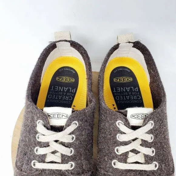 KEEN Mosey Shoes Mens 11.5 Wool Derby Brown Lace Up Low Comfort Sneaker Moc