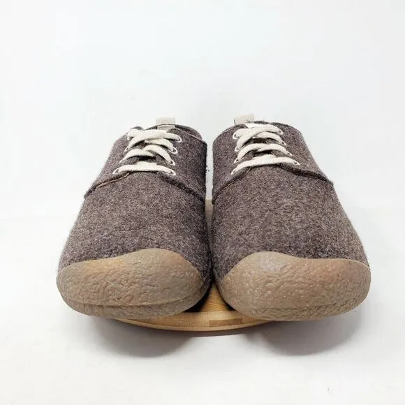 KEEN Mosey Shoes Mens 11.5 Wool Derby Brown Lace Up Low Comfort Sneaker Moc
