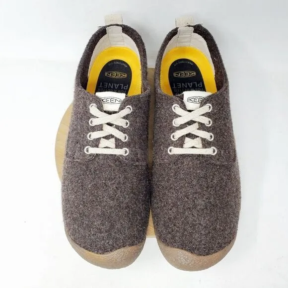 KEEN Mosey Shoes Mens 11.5 Wool Derby Brown Lace Up Low Comfort Sneaker Moc