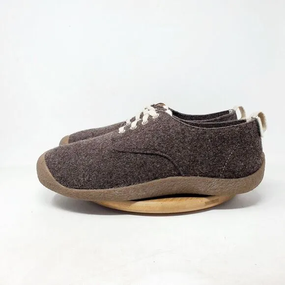 KEEN Mosey Shoes Mens 11.5 Wool Derby Brown Lace Up Low Comfort Sneaker Moc
