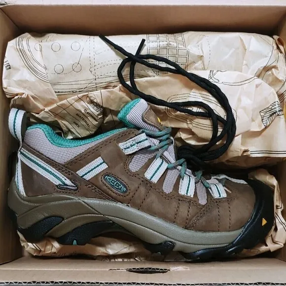 Keen Women's Size 6 Brindle Deep Sea Detroit Low Steel Toe Sneakers NEW Hiking