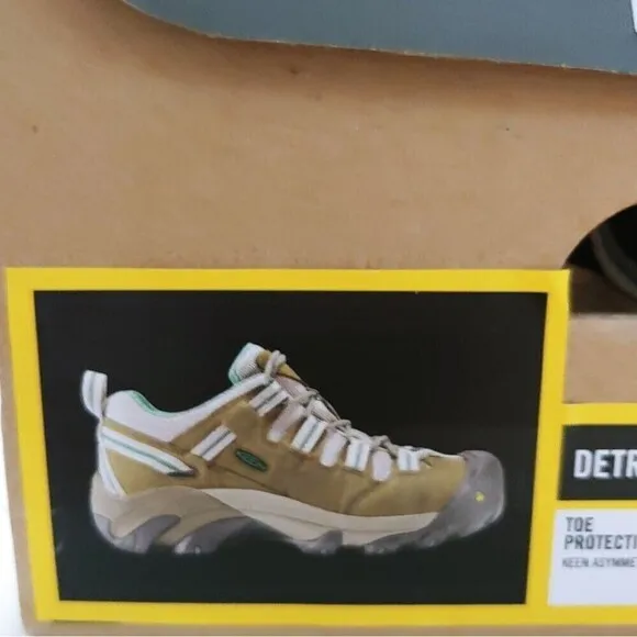Keen Women's Size 6 Brindle Deep Sea Detroit Low Steel Toe Sneakers NEW Hiking
