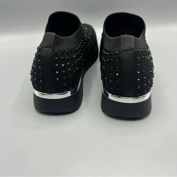 Kenneth Cole Cameron Jewel Jogger Black Slip On Sneakers