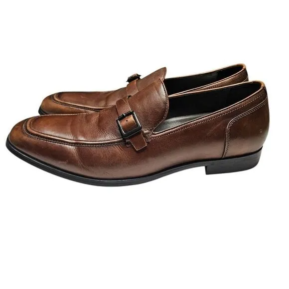 Kenneth Cole New York On Lock Bike Toe Dress Shoes, Cognac - Men's Dress Shoes S
