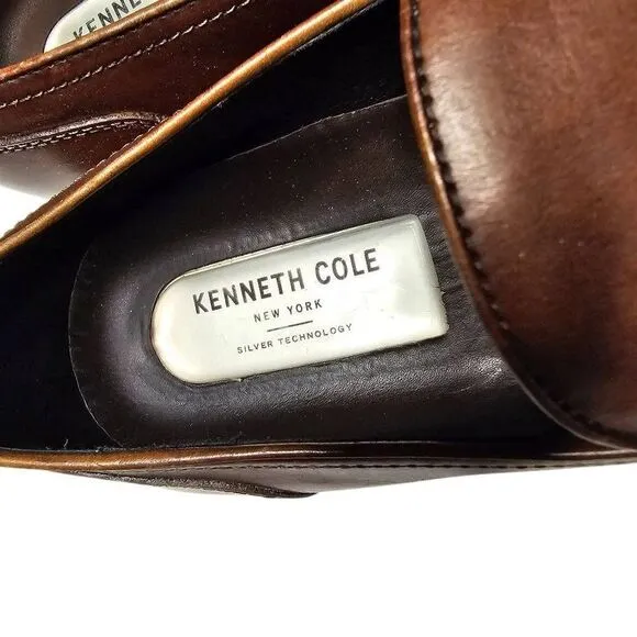 Kenneth Cole New York On Lock Bike Toe Dress Shoes, Cognac - Men's Dress Shoes S