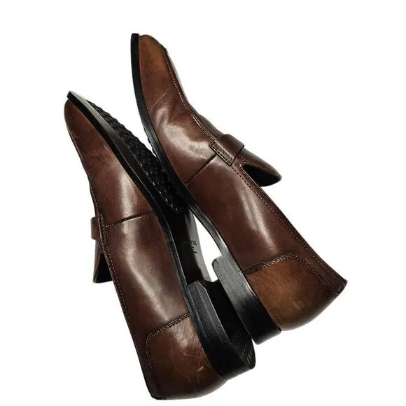 Kenneth Cole New York On Lock Bike Toe Dress Shoes, Cognac - Men's Dress Shoes S