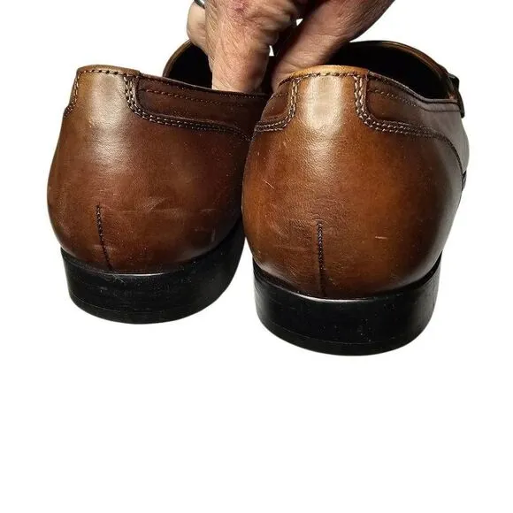 Kenneth Cole New York On Lock Bike Toe Dress Shoes, Cognac - Men's Dress Shoes S